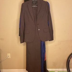 BCBG Brown pinstripe pant Suit